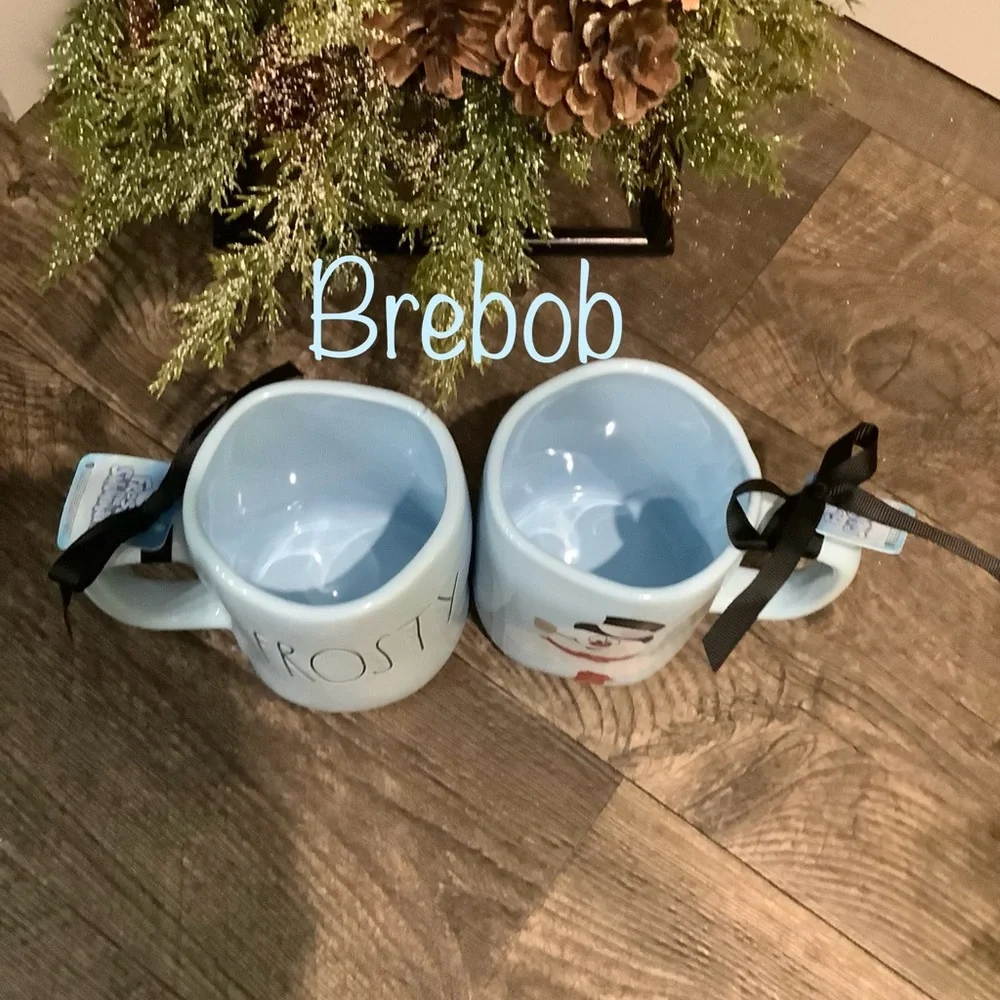 Rae Dunn Frosty the Snowman double sided Mugs ❄️ Set 2 - Picture 3 of 5